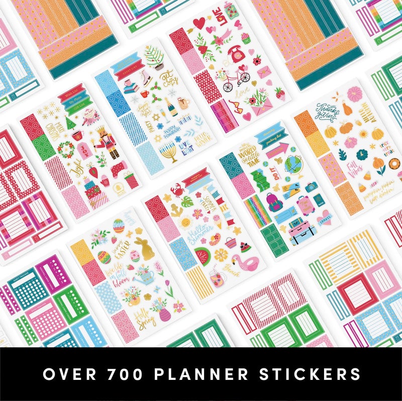 PAPERAGE Rainbow Theme Sticker Decals, 25 Sheets, Over 1,680 Seasonal & Gold Foil Stickers for Planners, Calendars, Scrapbooks, Journals & Notebooks - Image 3