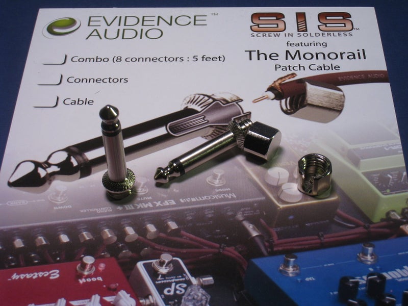 Geistnote Evidence Audio The Monorail, Burgundy Cable, SIS (Solderless) Pedalboard Kit - 10 SIS plugs/10 feet of Burgundy Monorail - Image 4