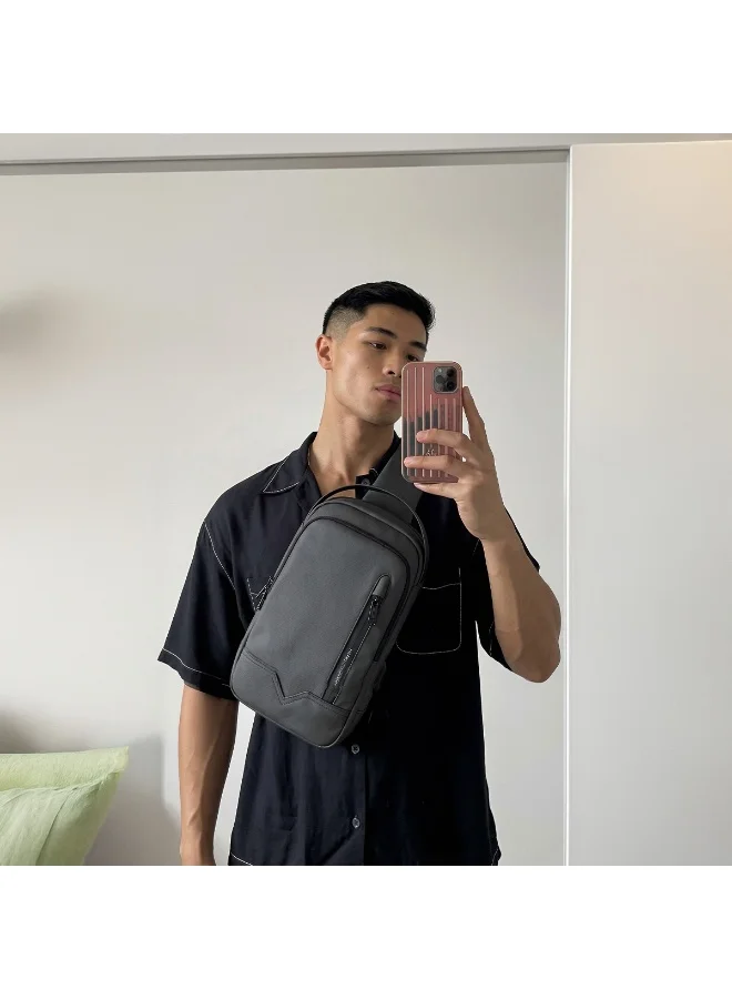 Mobcos Mobcos Side Bag Small Black 6188TB Mobcos Side Bag Small Black 6188TB Waterproof Anti-Theft Sling Backpack with USB Charging Port – Durable Oxford Leather Crossbody Chest Bag for Men & Women, Lightweight Travel Daypack with Breathable Back Panel  | Best Price UAE