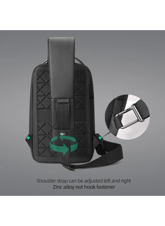 Mobcos Mobcos Side Bag Small Black 6188TB Mobcos Side Bag Small Black 6188TB Waterproof Anti-Theft Sling Backpack with USB Charging Port – Durable Oxford Leather Crossbody Chest Bag for Men & Women, Lightweight Travel Daypack with Breathable Back Panel  | Best Price UAE