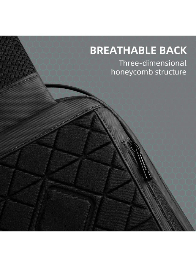 Mobcos Mobcos Side Bag Small Black 6188TB Mobcos Side Bag Small Black 6188TB Waterproof Anti-Theft Sling Backpack with USB Charging Port – Durable Oxford Leather Crossbody Chest Bag for Men & Women, Lightweight Travel Daypack with Breathable Back Panel  | Best Price UAE