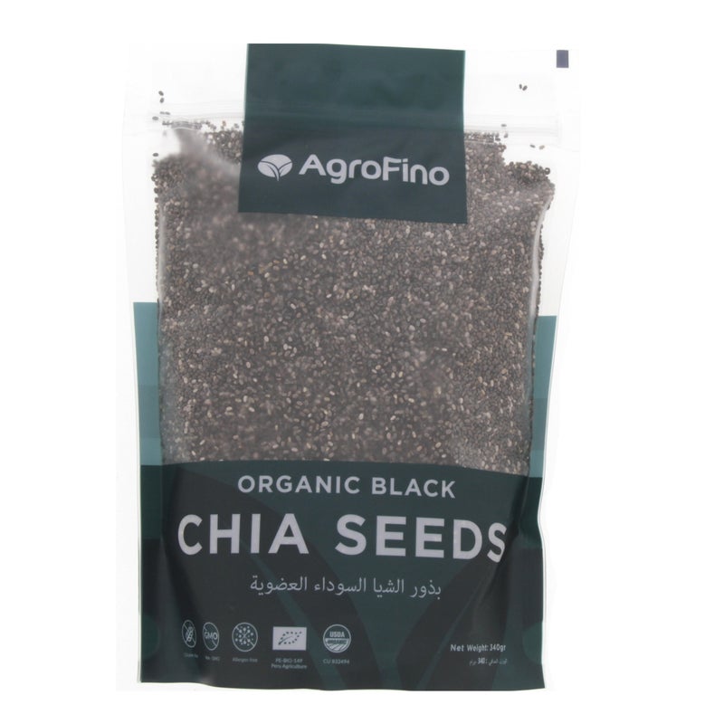 Agrofino Organic Black Chia Seeds 340 g