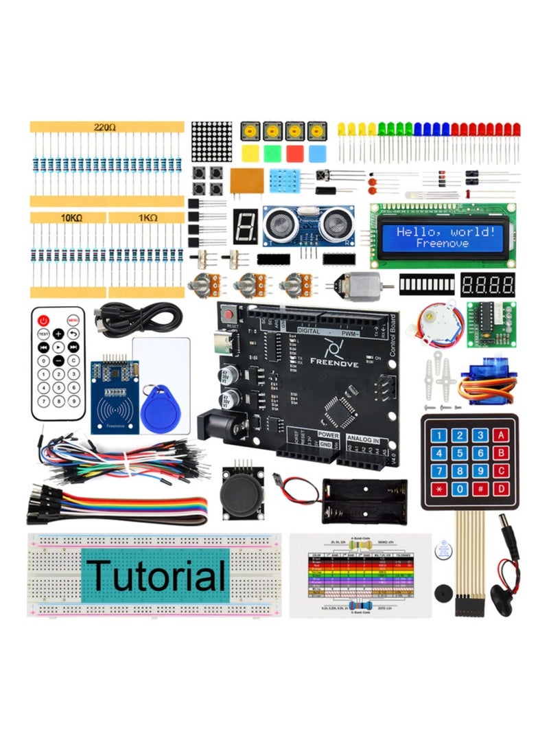 فريينوف فرينوفمجموعة أدوات تتفاعلالإصدار 2.0 مع لوحة V4 (متوافق مع اردوينوبيئة تطوير متكاملة ) ، 267 صفحة تعليمية مفصلة ، 198 عنصرًا ، 49 مشروعًا - Image 2