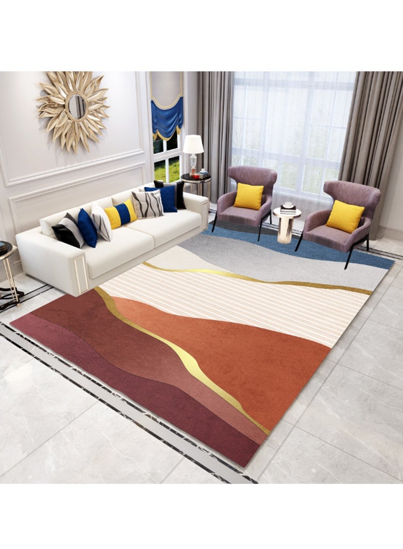 جو توي سجادة حديثة الطراز غير قابلة للانزلاق ذات ملمس فائق النعومة لغرفة المعيشة وغرفة النوم والمطبخ وديكور السجادة الأرضية مستطيلة الشكل 160 × 230 سم - Image 4