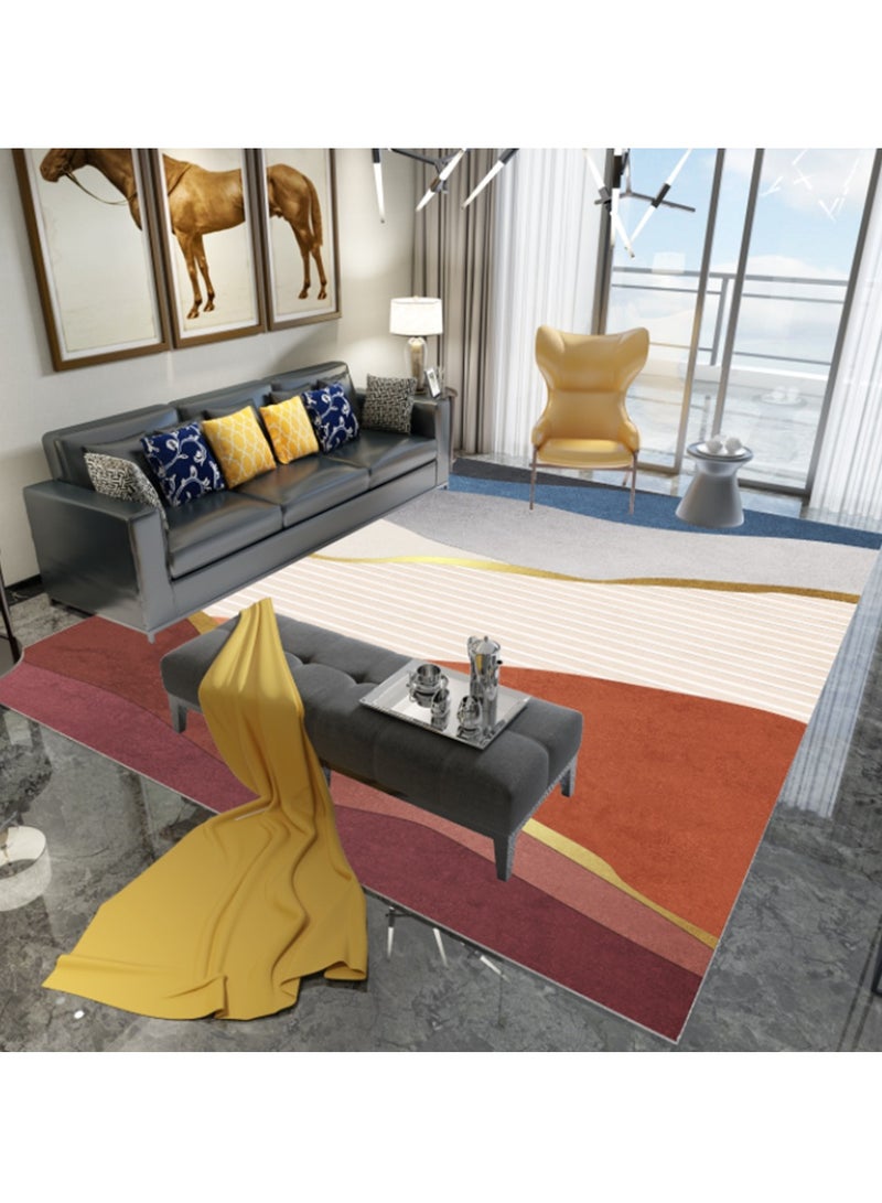 جو توي سجادة حديثة الطراز غير قابلة للانزلاق ذات ملمس فائق النعومة لغرفة المعيشة وغرفة النوم والمطبخ وديكور السجادة الأرضية مستطيلة الشكل 160 × 230 سم - Image 5