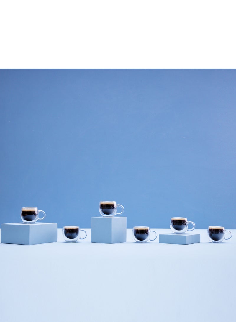 Home Pro 6-Piece Double Glass Espresso Mug - Image 1