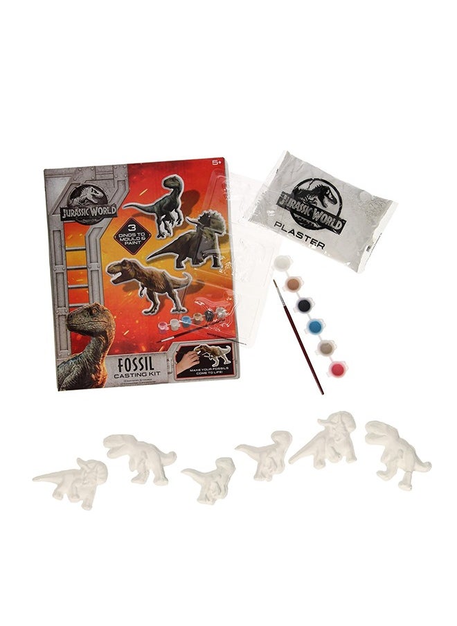 RMS RMS Dinosaur Fossil Casting Kit for Kids – Make & Paint 3 Dino Models with Molds, Plaster & Paints – DIY STEM Activity Toy for Boys & Girls – Educational Craft Kit with Brush & Instructions  - Image 2