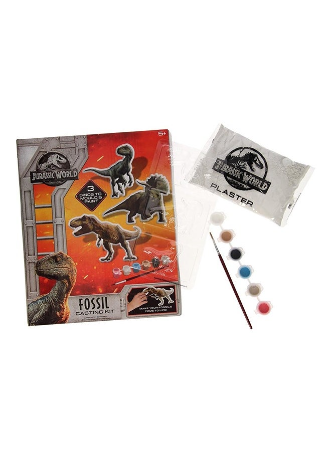 RMS RMS Dinosaur Fossil Casting Kit for Kids – Make & Paint 3 Dino Models with Molds, Plaster & Paints – DIY STEM Activity Toy for Boys & Girls – Educational Craft Kit with Brush & Instructions  - Image 5