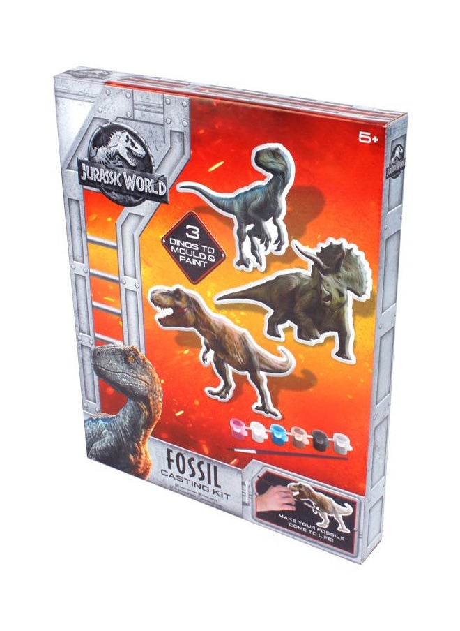 RMS RMS Dinosaur Fossil Casting Kit for Kids – Make & Paint 3 Dino Models with Molds, Plaster & Paints – DIY STEM Activity Toy for Boys & Girls – Educational Craft Kit with Brush & Instructions  - Image 3