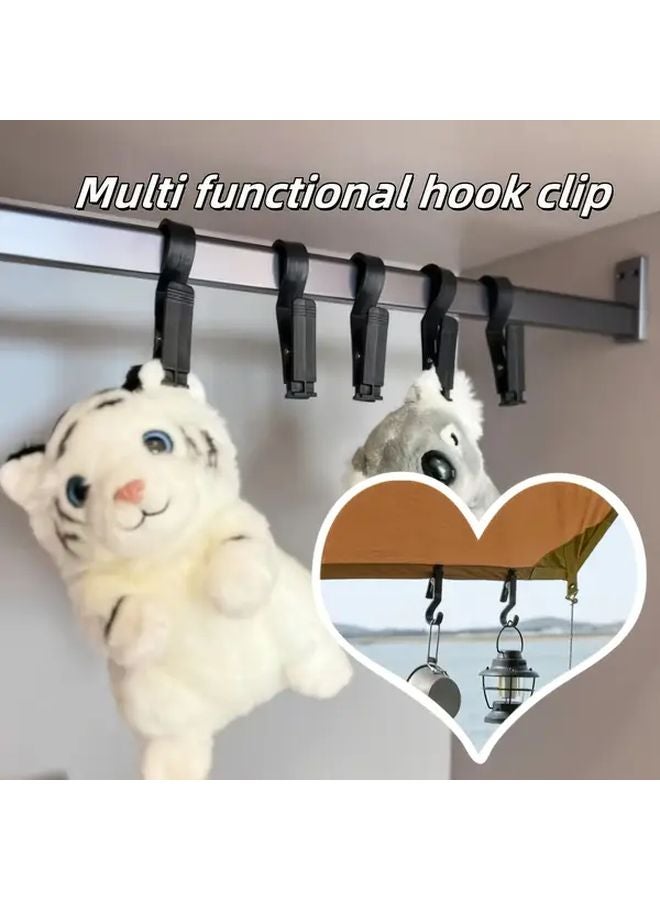 Black S Type Hook 3pcs Durable PVC Lightweight Multi Functional Outdoor Tent Clips - Image 2