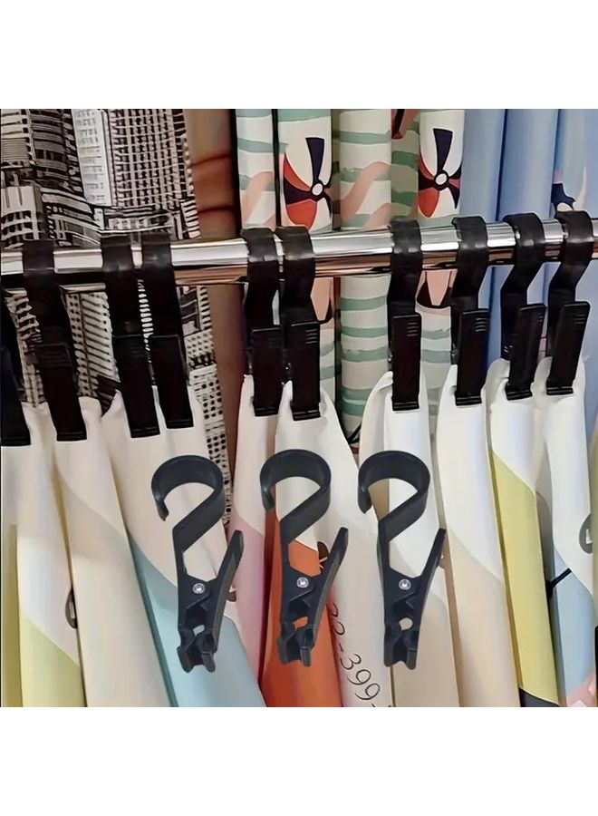 Black S Type Hook 3pcs Durable PVC Lightweight Multi Functional Outdoor Tent Clips - Image 3