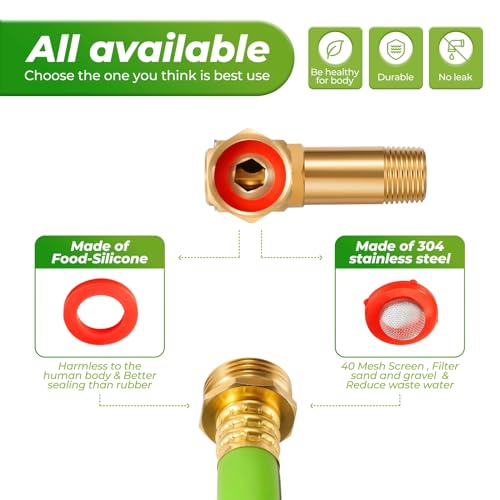 Litorange LF Brass Hose Reel Parts Fittings & 5 FT Replacement Leader Hose, Garden Hose Adapter, Brass Replacement Part Swivel, For Liberty Garden Products - Image 3