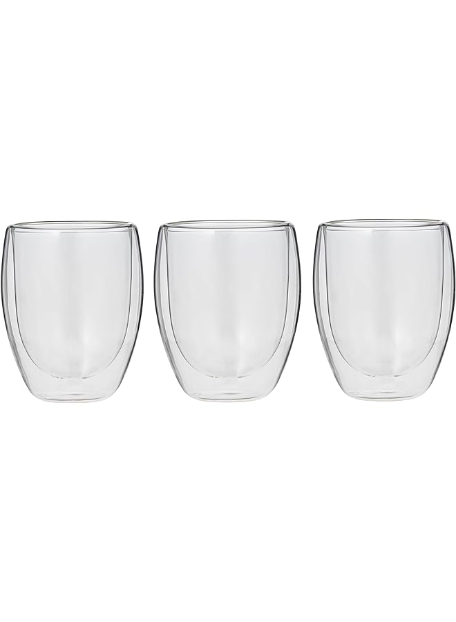 ECVV Coffee Mugs 6 Pack Double Walled Glass Coffee Mugs 350Ml Glass Espresso Mug Cups Clear Glass Coffee Cups Cappuccino Cups Thermo Insulated Coffee Mug - Image 1