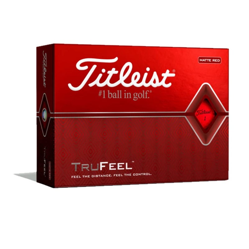 Titleist TruFeel Golf Balls, Matte Red, (One Dozen) - Image 2