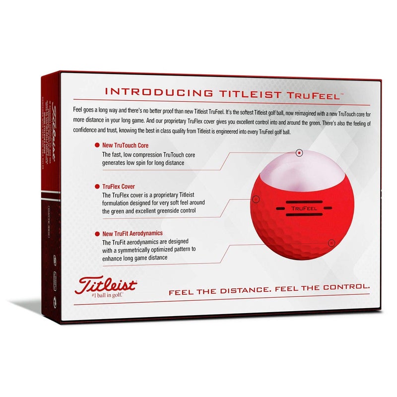 Titleist TruFeel Golf Balls, Matte Red, (One Dozen) - Image 5