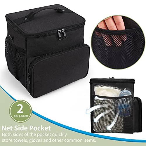 TXIYEAN Storage bag Compatible with Bissell SteamShot Hard Surface Steam Cleaner 39N7V/39N7A,Adjustable Compartments Steam Cleaner Storage Bag,Carrying Case with Pockets for Accessories(Bag Only) - Image 2