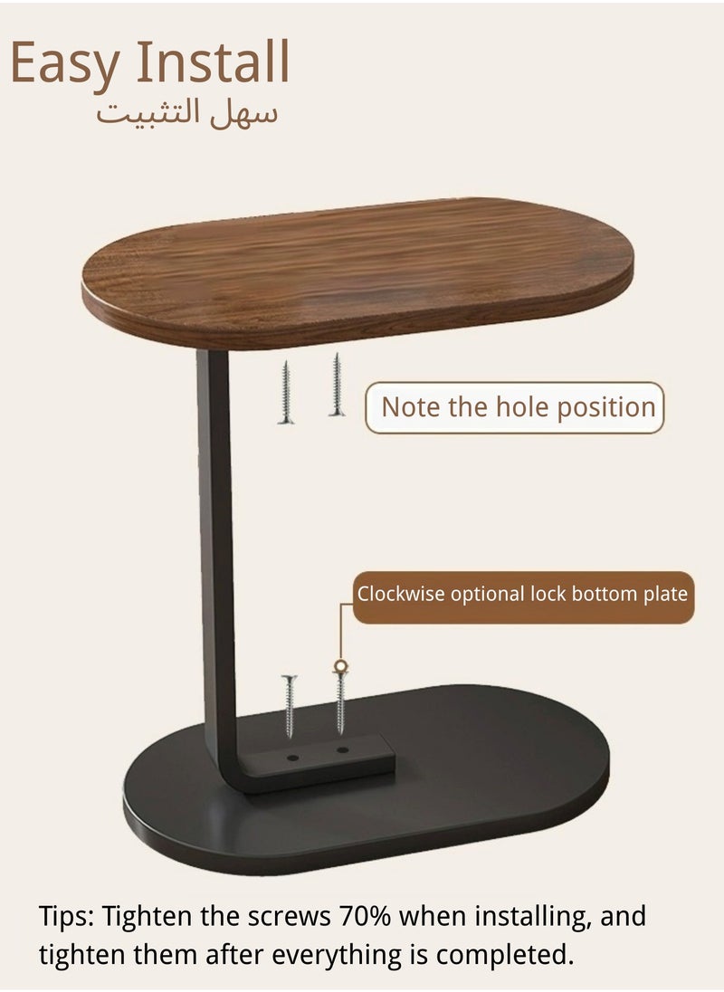 MASINGAA - Sofa Side Table, C Shaped End Table, Coffee Table, Small Table for Living room, bedroom 45*30*60CM - Image 1