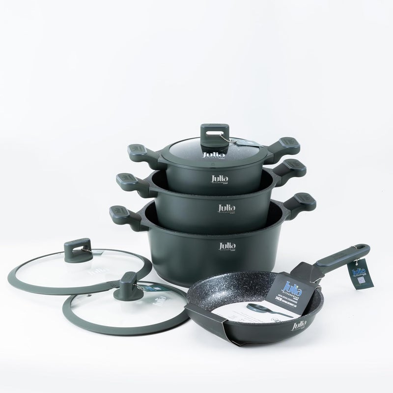 جوليا مجموعة أواني طهي جوليا إيليت برو غير لاصقة، 7 قطع - Image 2