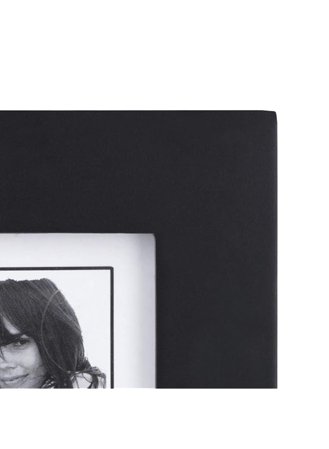 erorex Double 2X3 Picture Frame Wide Real Wood Molding Real Glass Black - Image 3