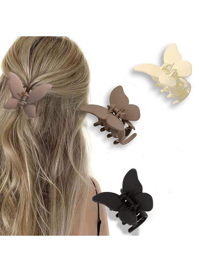 CHRONEX 6PCS Butterfly & Rectangular Hair Claw Clips Set Matte Hair Jaw Clip, Hair Extension, Hair Clips & Hair Claw for Womens & Girls - Image 2
