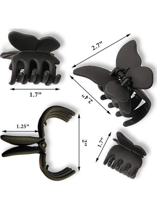 CHRONEX 6PCS Butterfly & Rectangular Hair Claw Clips Set Matte Hair Jaw Clip, Hair Extension, Hair Clips & Hair Claw for Womens & Girls - Image 5