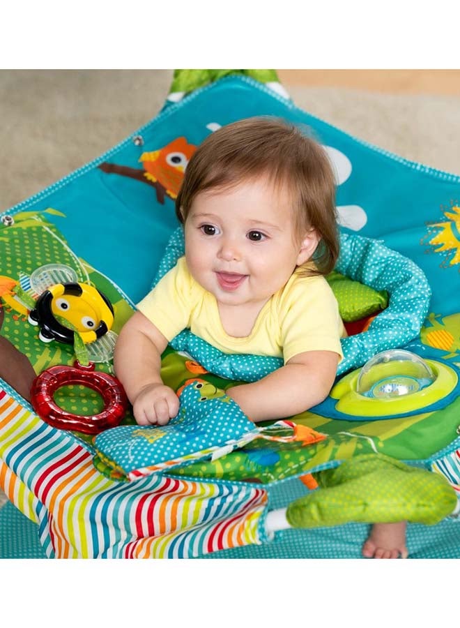 Bright Starts Pop ‘N Jump Owl Forest Portable Baby Jumper with Toys and Canopy, 6–12 Months  - Image 4