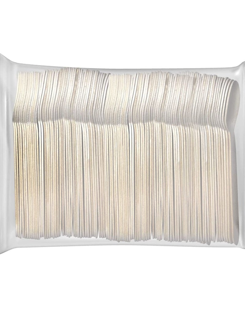 500Pc Disposable Wooden Spoons Mini Kitchen Ice Cream Dessert Biodegradable Flatware Cutlery Small - Image 1