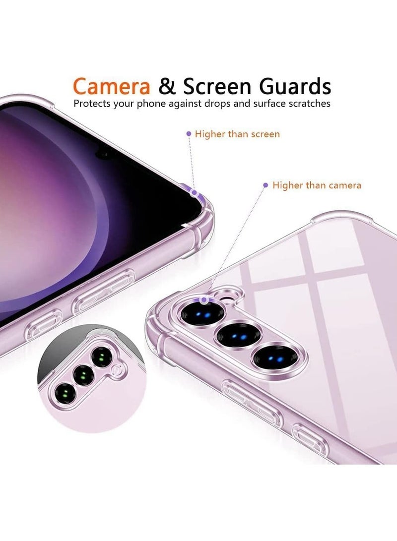 Case for Samsung Galaxy S24 FE, Ultra Slim Crystal Anti-Scratch Bumper Cover Flexible Soft TPU Anti-Fall Reinforced Corner Shockproof Transparent Phone Case for Samsung Galaxy S24 FE - Image 3