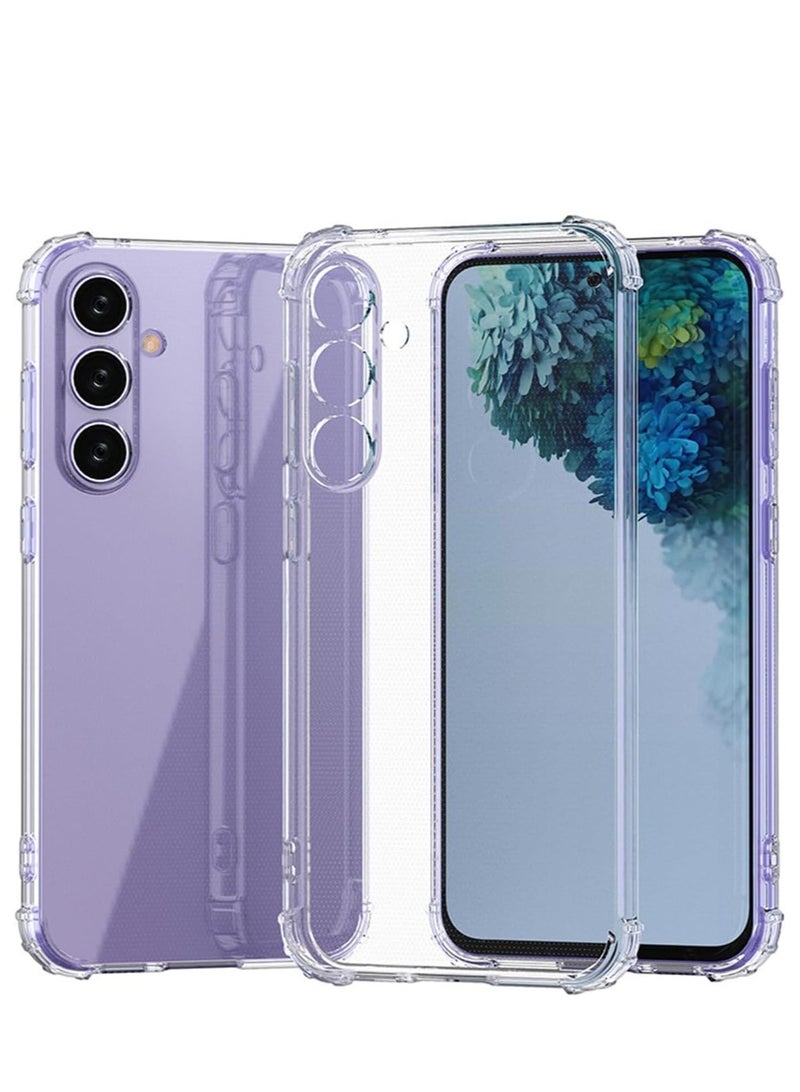 Case for Samsung Galaxy S24 FE, Ultra Slim Crystal Anti-Scratch Bumper Cover Flexible Soft TPU Anti-Fall Reinforced Corner Shockproof Transparent Phone Case for Samsung Galaxy S24 FE - Image 4