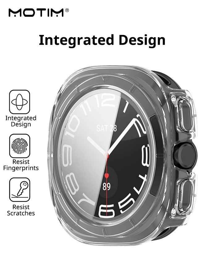 Motim Samsung Galaxy Watch 7 Ultra Screen Protector Case 47mm, Hard PC Bumper Cover with Tempered Glass Screen Protector for Galaxy Watch 7 Accessories (47mm)  - Image 4