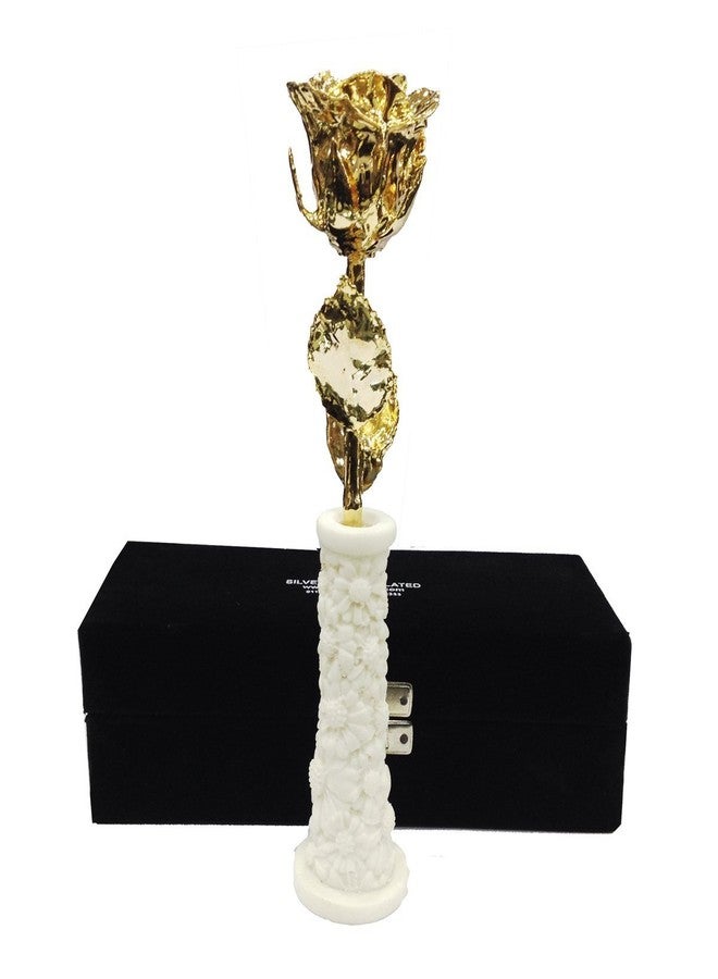 Exclusive Designer With Device Exclusive Designer Gold Plated Natural Rose with Black Velvet Box (6 Inches) - Image 1