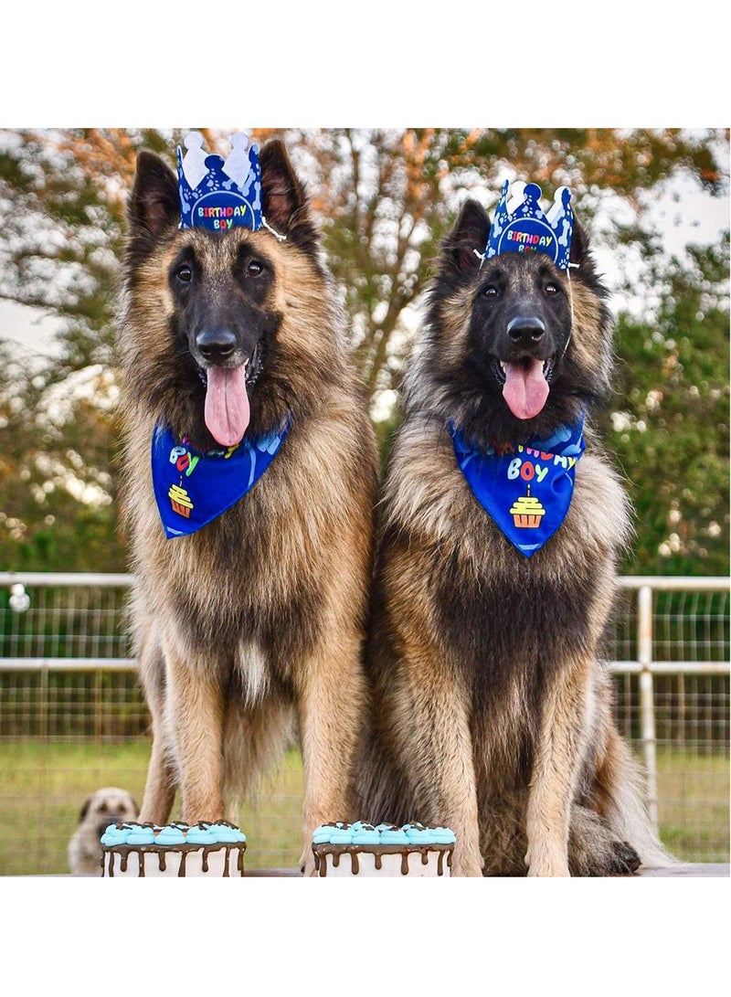 Zikra Dog Birthday Party Supplies, Dog Birthday Bandana Set for Medium Large Dogs, Party Hat, Crown and Cute Dog Birthday Banner with It's My Birthday Mother Puppers Sign - Image 4