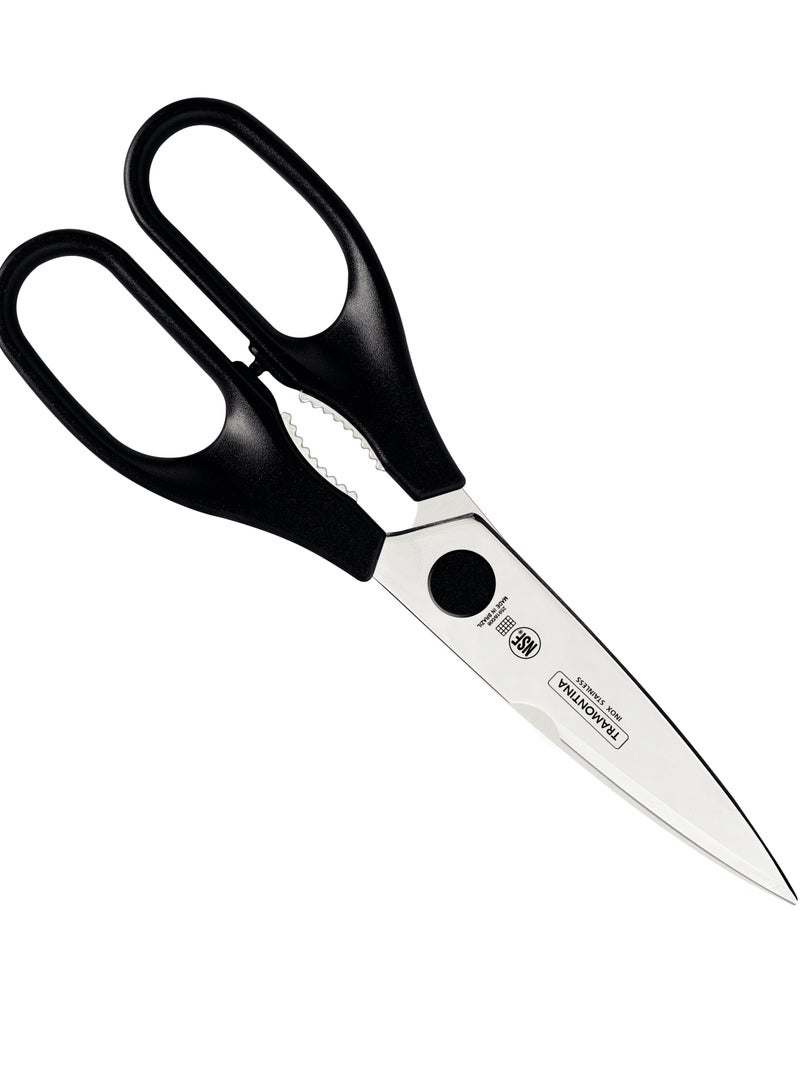 TRAMONTINA Since 1911, Made In Brazil - Supercort multipurpose scissors with stainless steel blade and black polypropylene handle, 8"  - Image 2