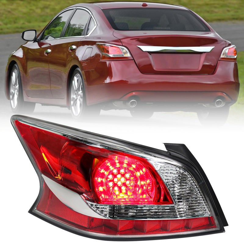 Huray Left LED Tail Light Fit for Nissan Altima 2013 2014 2015 LH Taillight Tail lamp Rear Brake Lamp Assembly Replacement Accessory Replacement for NI2800196 Driver Side
