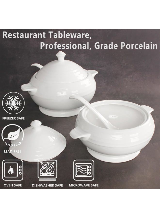 Creativity Home Casserole Dish, 88 ounce Spherical shape Casserole Dish With Lid, Oven to Table Porcelain Serving Handles, for Dinner and Party, Dishwasher and Microwave Safe (11.6 Inch - Image 4