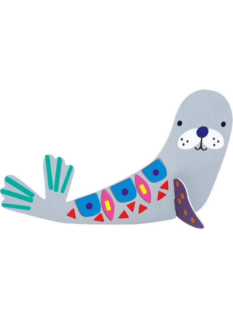 Avenir Stick 'n Play Series Polar & Sea Animals 200+ Reusable Stickers for Endless Fun! Create Play Scenes With 8 Illustrated Theme Cards, Make Your Own Animal Figures for Kids 3+ - Image 5