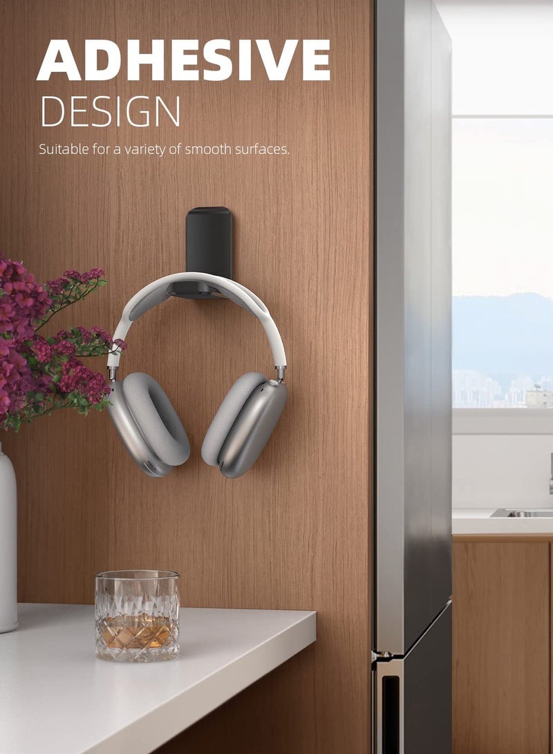 SYOSI Headphone Stand Magnetic Foldable Headset Holder with Strong Adhesive Headset Stand Holder Clip Under Desk Compatible with AirPods Max Sennheiser Beats Bose AKG JBL HyperX and More  - Image 2
