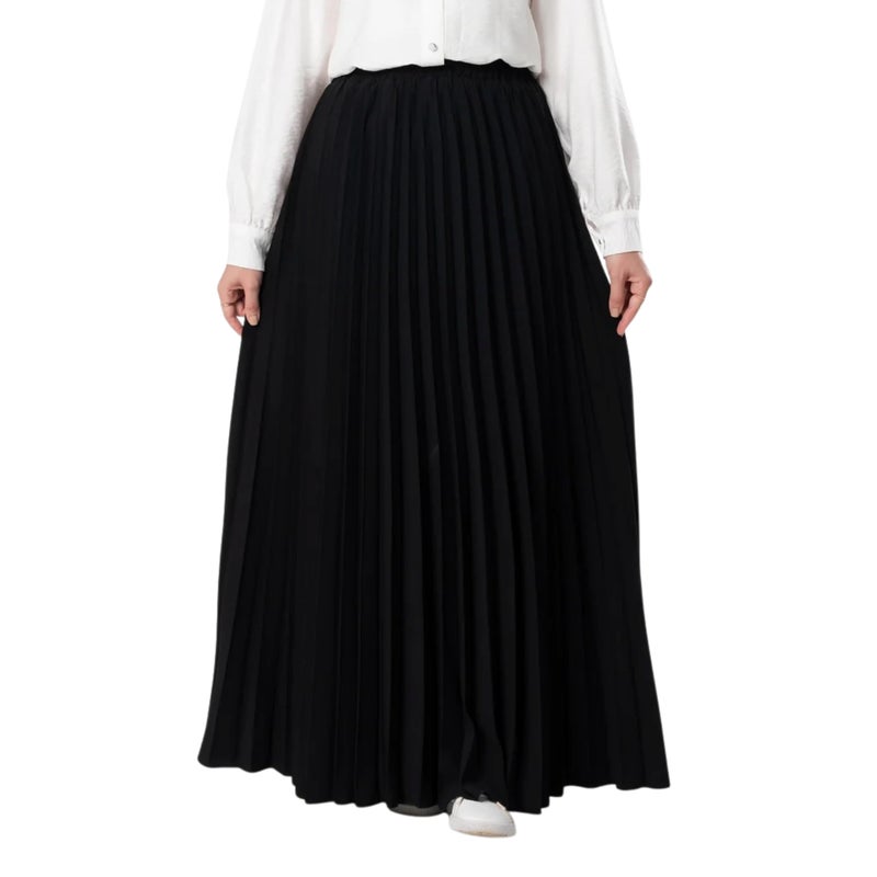 Pleissé Double Cloche Flared Maxi Skirt Super Chic
