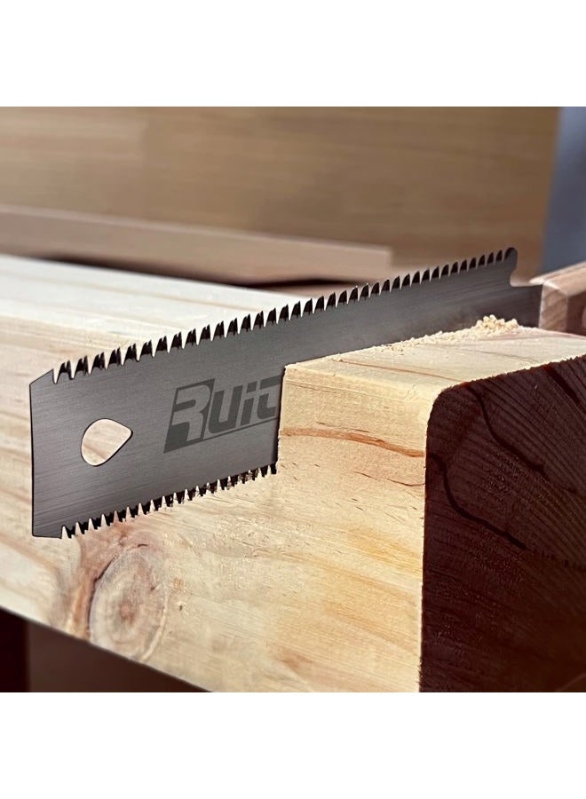 RUITOOL Japanese Hand Saw 6 Inch Double Edge Sided Pull Saw Ryoba SK5 Flexible Blade 14/17 TPI Flush Cut Beech Handle Wood Saw for Woodworking Tools - Image 5