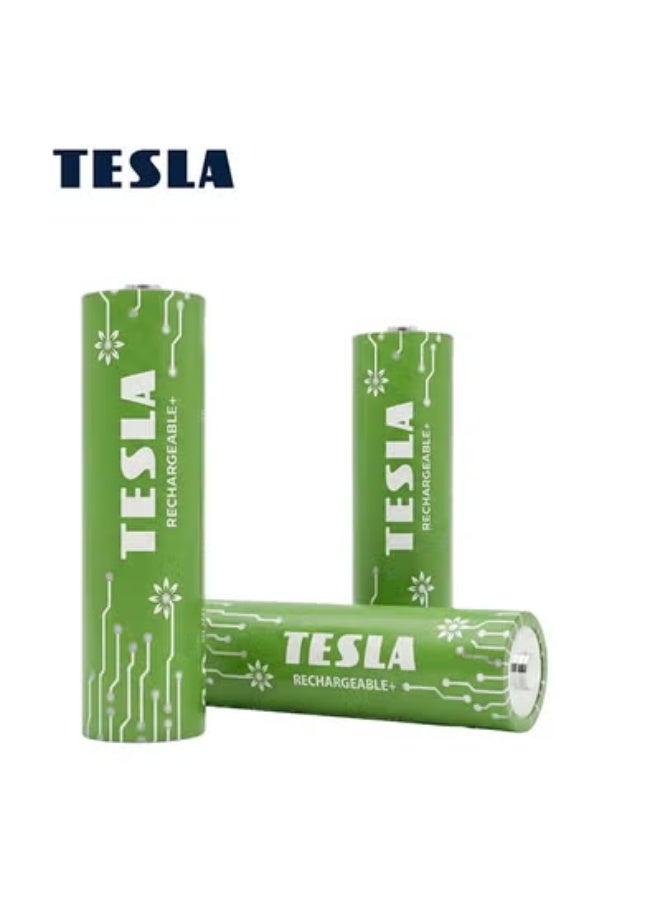 TESLA BATTERIES AAA GREEN+ RECHARGEABLE  HR03 1.2V 4cs - Image 2