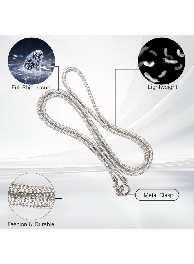 Phone Crossbody Lanyard, Crystal Phone Lanyard with Full Rhinestone Bling Glitter, Bling Phone Strap for Most Phone, iPad, Handbag,Wallet, Phone Neck Holder for Women (Rose Gold)  - Image 4