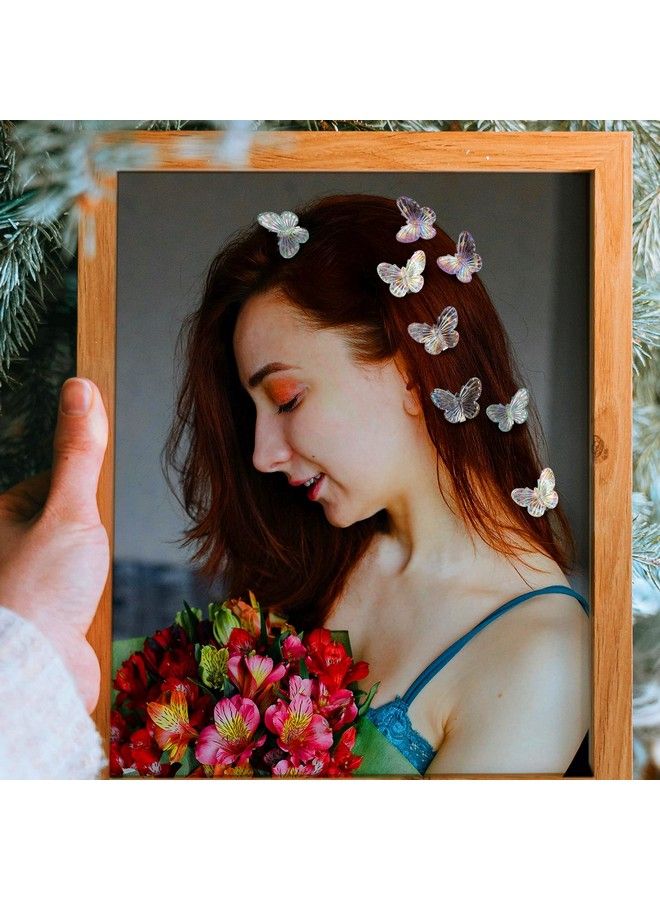 Butterfly Hair Clips For Girls 20Pcs Multicolored Mini Hair Clips Acrylic Cute Hair Clips For Women 90S Accessories For Women Durable Y2K Butterfly Clips Glitter Small Hair Clips Y2K Accessories
