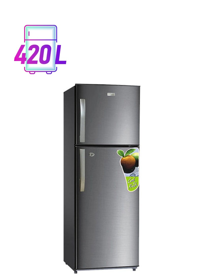 SUPER GENERAL Top Mount Refrigerator SGR510I Silver - Image 1