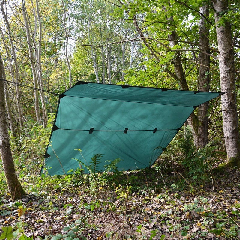 DD Hammocks - DD Tarp 3x3 - Olive Green (10ft x 10ft) - 100% Waterproof Lightweight & Multifunctional Rainfly Tarp Tent Shelter for Camping Backpacking & Hiking Adventure - Image 1