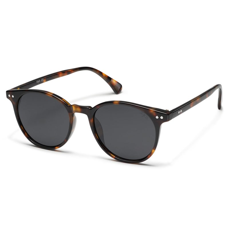 SOJOS Small Round Classic Polarized Sunglasses for Women Men Vintage Style UV400 Lens SJ2113, Tortoise/Grey - Image 1