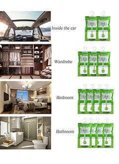 TYCOM Tycom hanging anti mold deodorizing moisture Proof desiccant absorber Bag and 0dor eliminator hanging bags to rid damp in closet cars bathroom wardrobes basement gym bag humidity bags 12Pcs  - Image 5