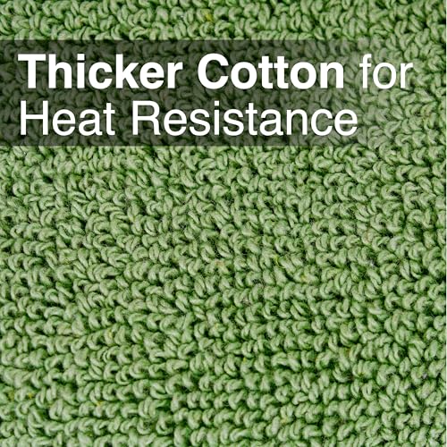 RITZ Terry Potholder & Hot Pad: Heat Resistant, Durable 100% Cotton – Ergonomically Designed for Optimal Grip, Easy-Care Machine Washable, Perfect for Your Kitchen – Cactus Green, 2-Pack - Image 3
