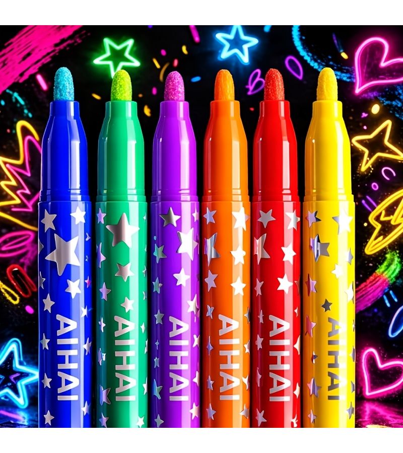1pc Green Fluorescent Luminous Marker Pen For DIY Crafts Scrapbooking Journaling Poster And Art Drawing - Image 5