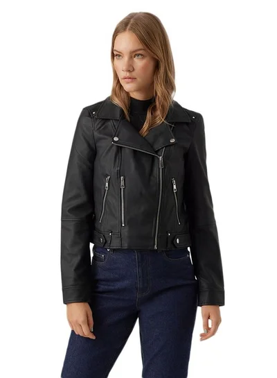 VERO MODA PU Leather Biker Jacket