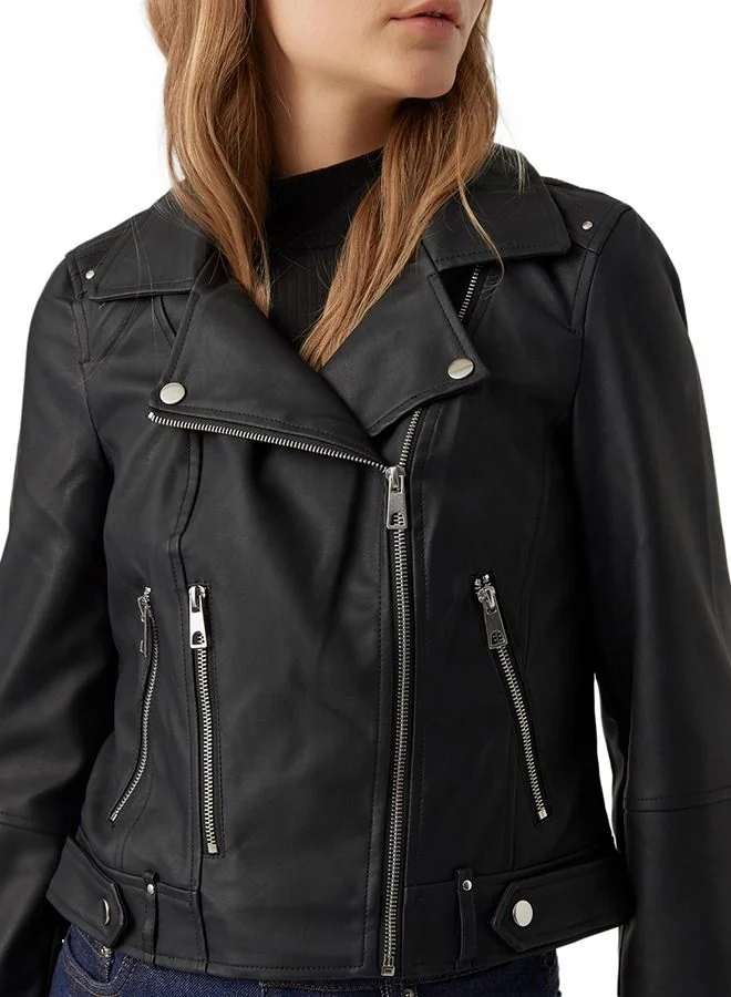 VERO MODA PU Leather Biker Jacket